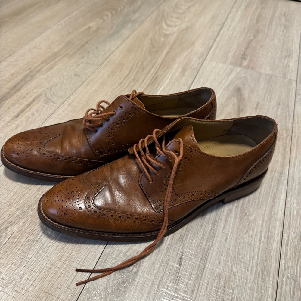 Cole Haan Brown Leather Wingtip Grand OS